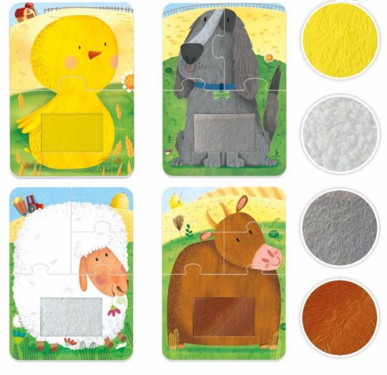 4 tactile بازل المزرعة