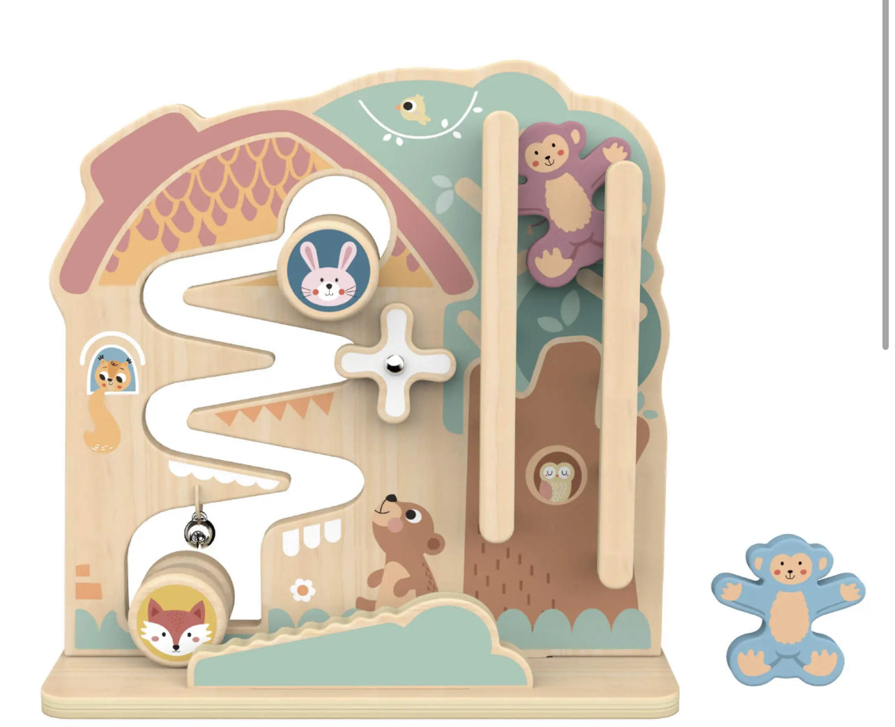 مسار  تفاعلي خشبي