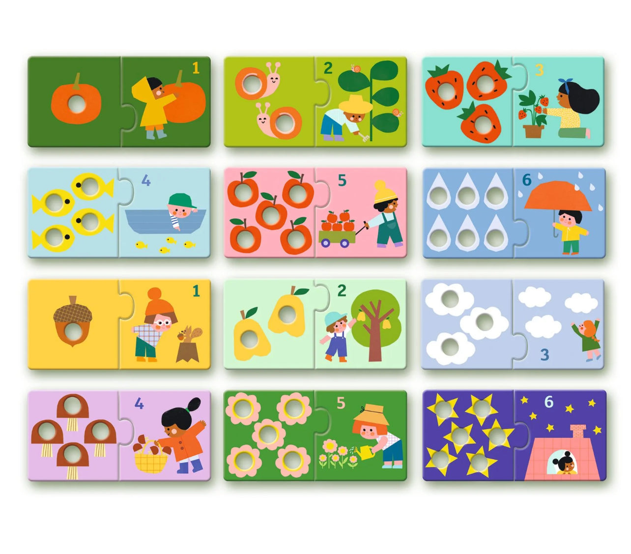 بازل قطعتين تعلم العد