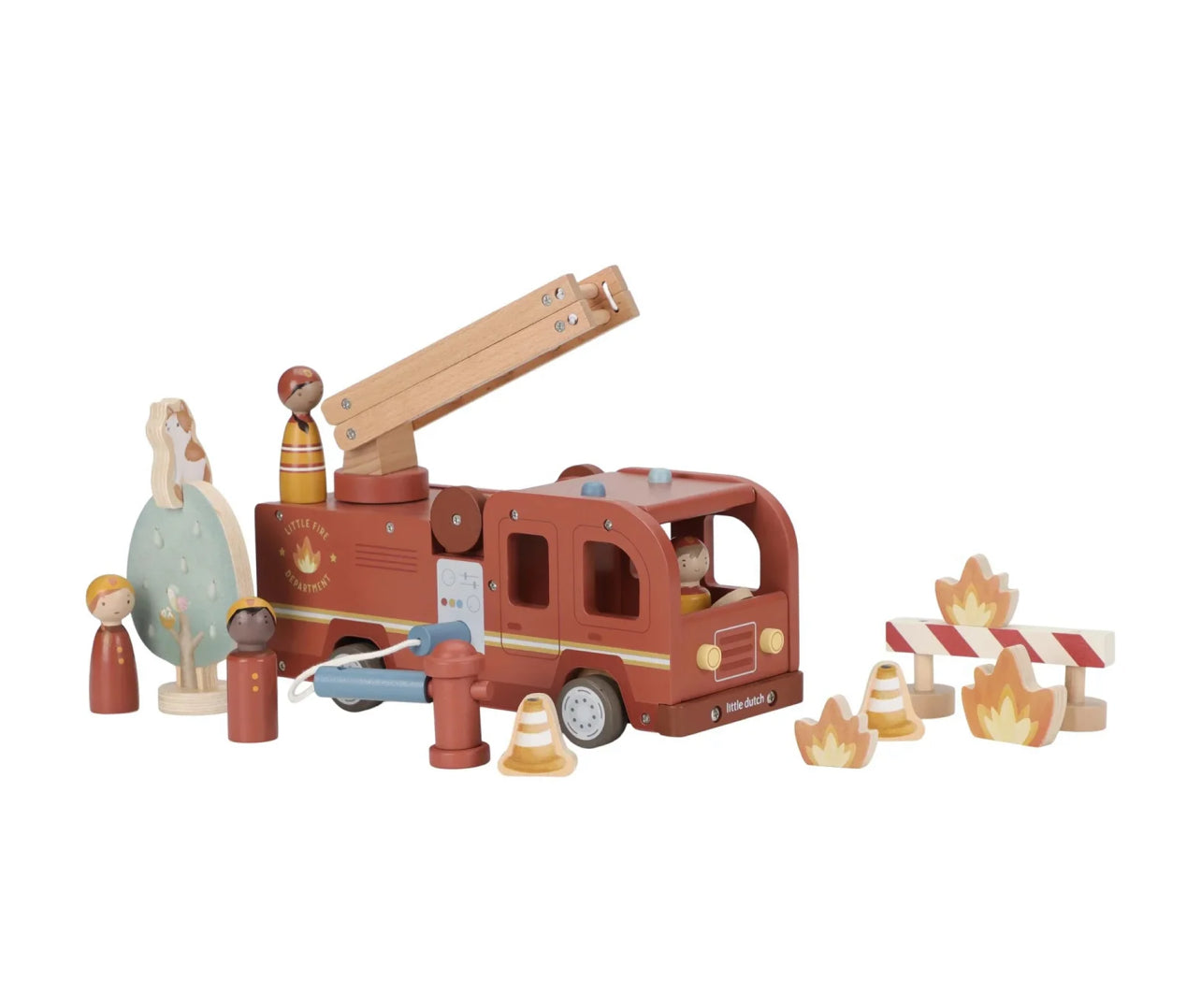 شاحنة اطفاء خشبية كبيرة