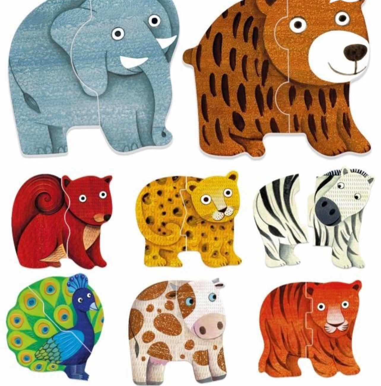 Touch and play animals بازل