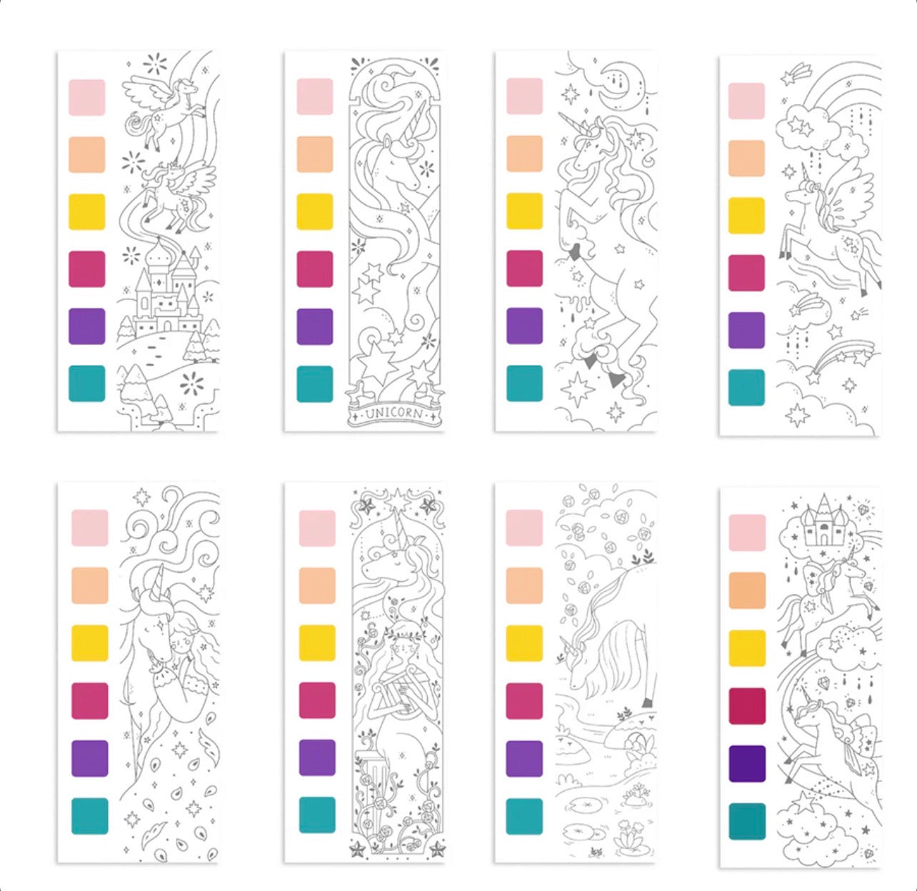 دفتر ألوان مائية – وحيد القرن