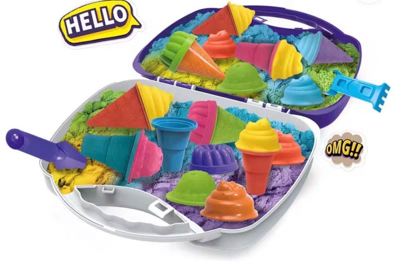 مجموعة رمل وقوالب ايس كريم