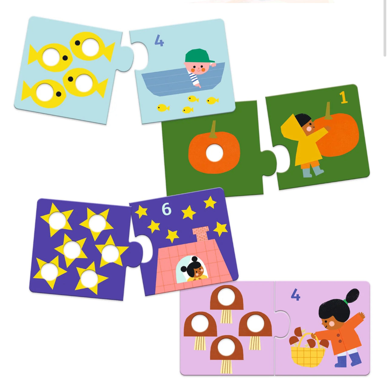 بازل قطعتين تعلم العد