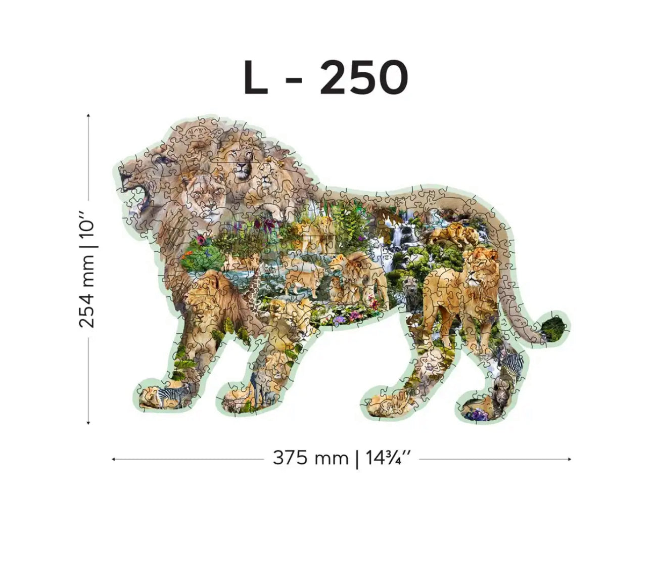 بازل خشبي الاسد 250 قطعه