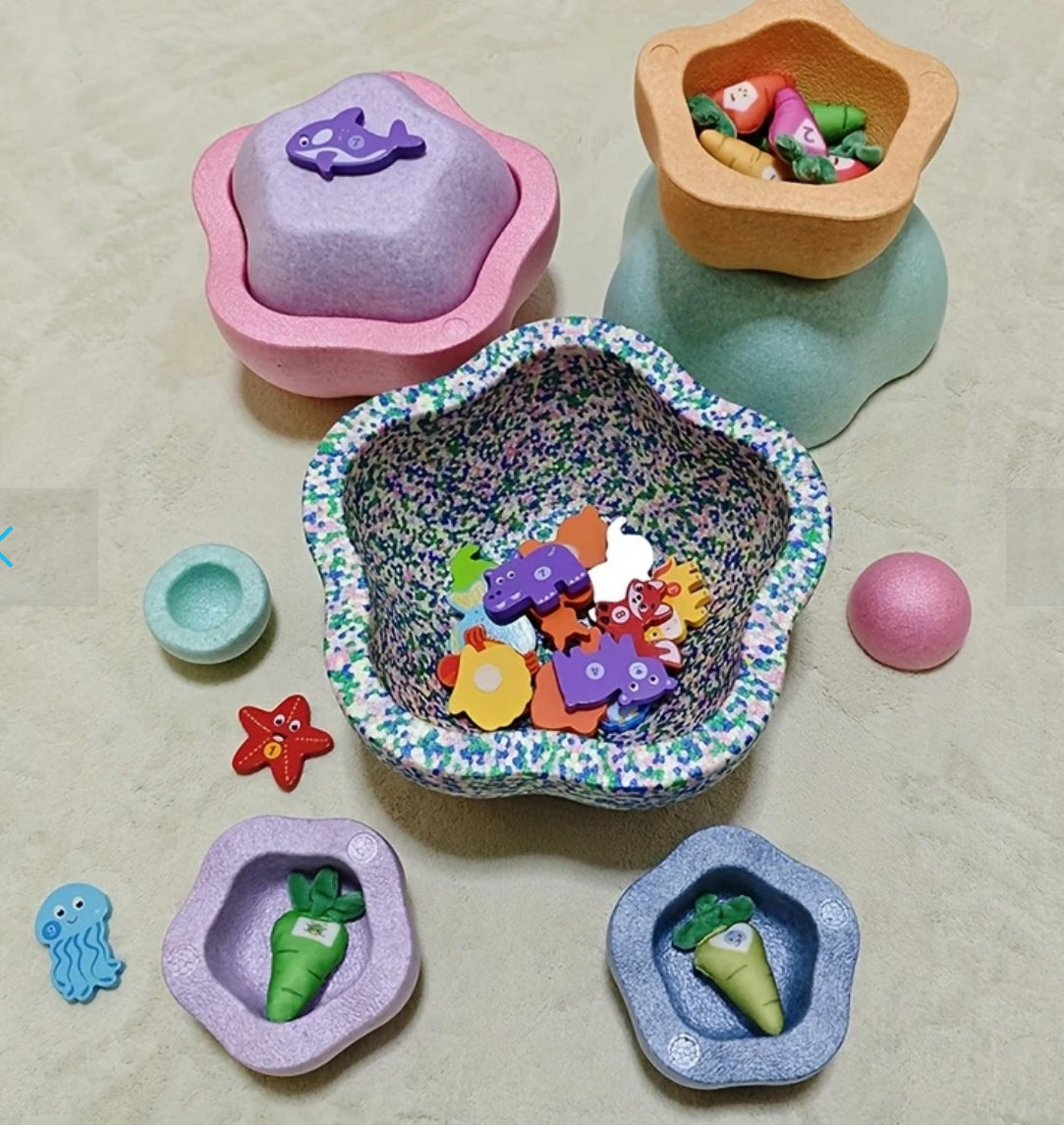 احجار الخطوات الملونة